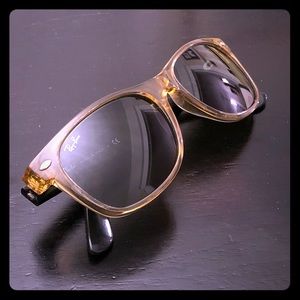 Ray-Ban Honey & Black New Wayfarer Sunglasses.